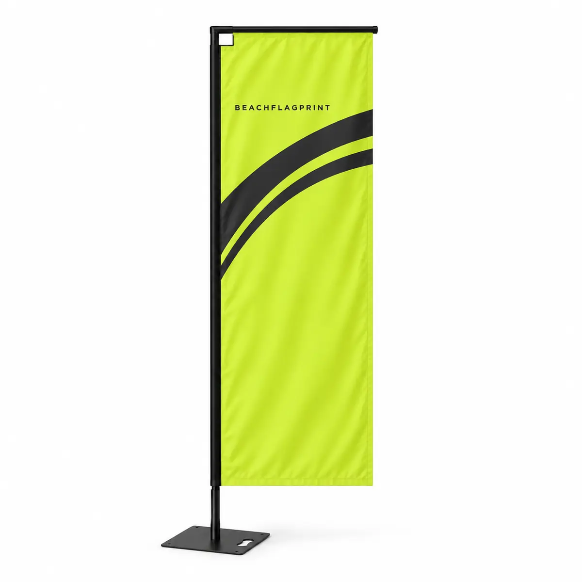 Ilustrační Beach flag Rectangle s podstavcem Deluxe na bílém pozadí